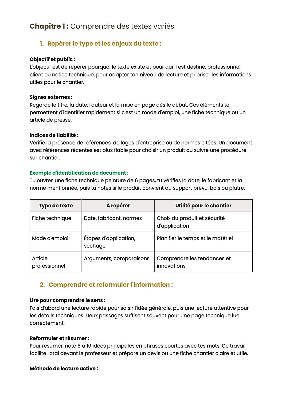 Example Fiche de Révision BP Peintre
